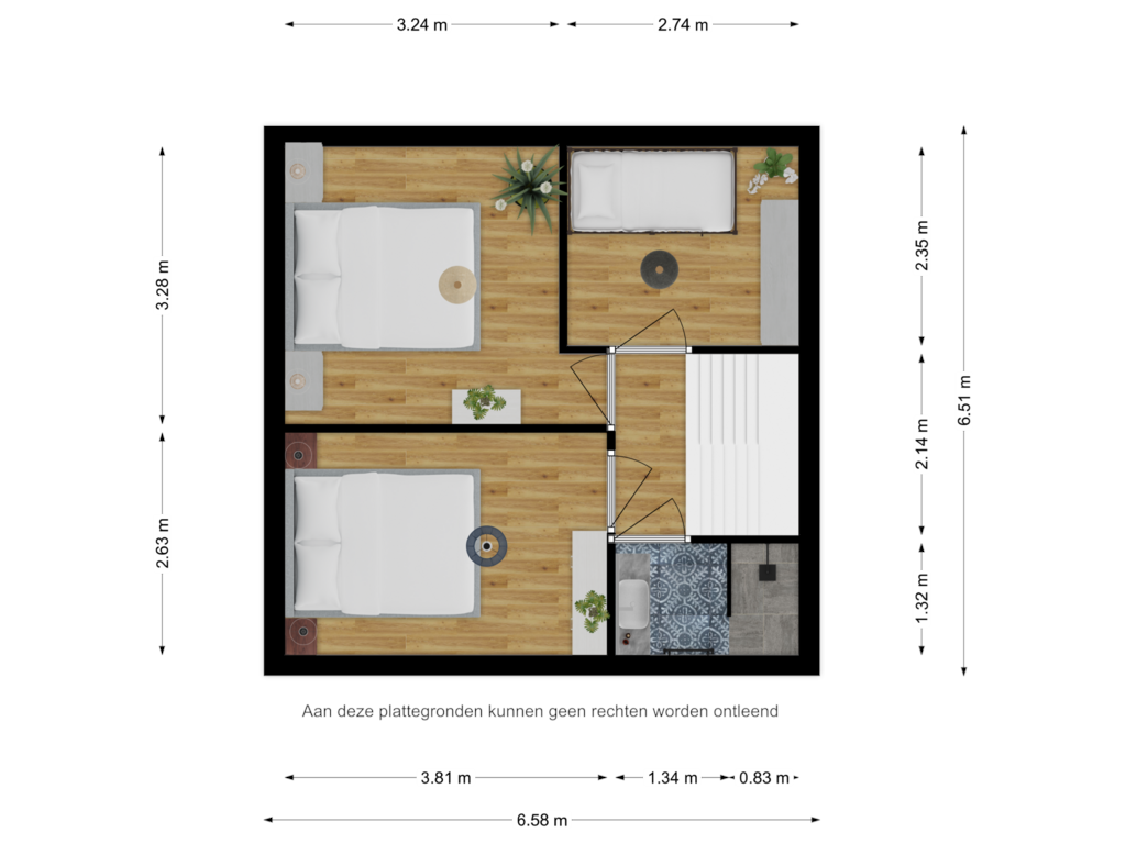 View floorplan of 1e V van der Slikkestraat 10, Schoondijke of van der Slikkestraat 10