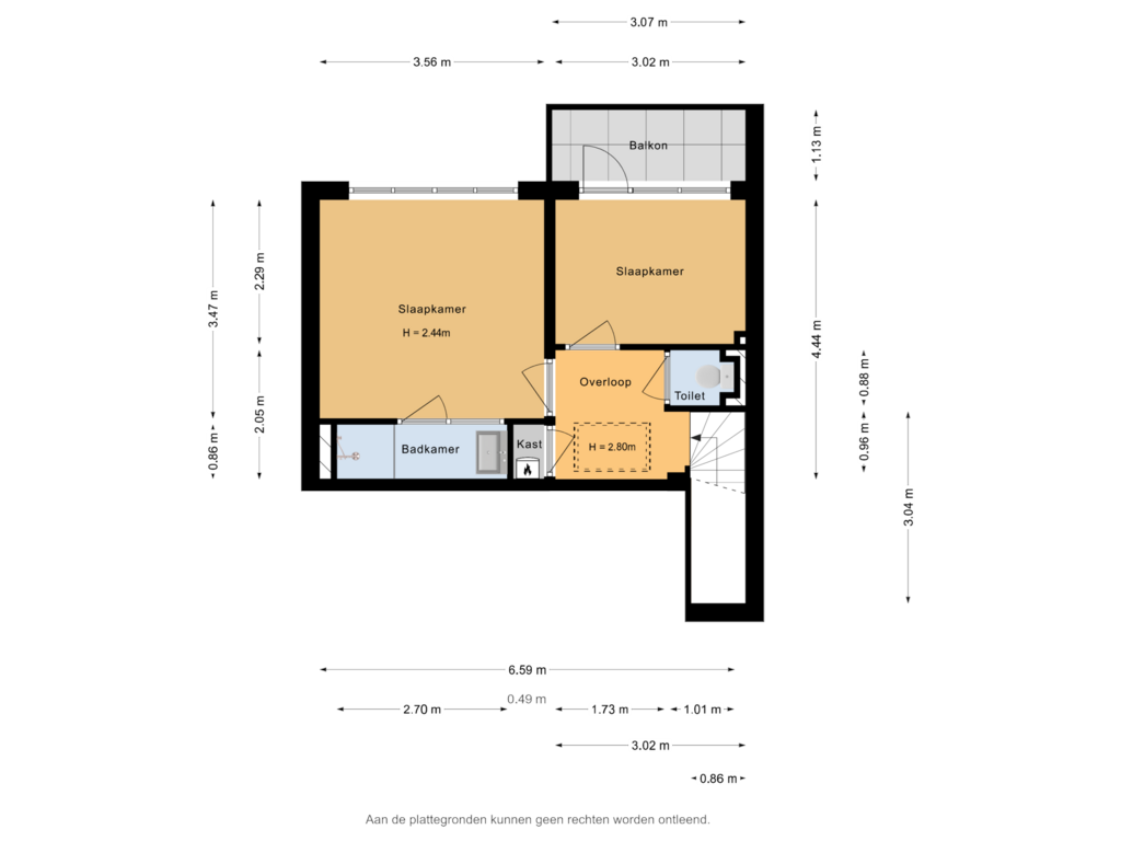 Bekijk plattegrond van 1e Verdieping van Cleyburchstraat 26-B