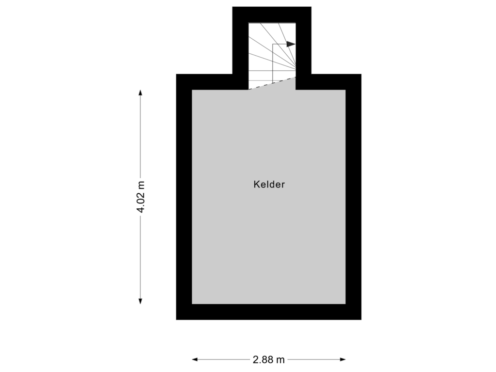 Bekijk plattegrond van Kelder van Tramsingel 90