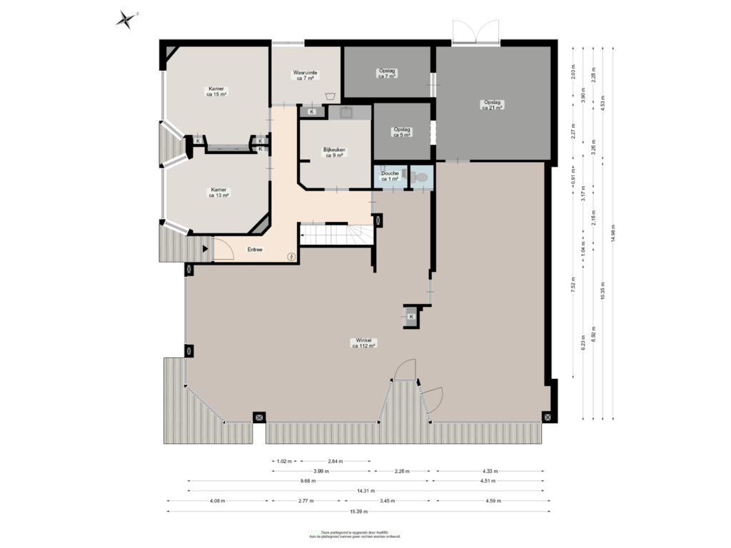 Bekijk plattegrond van Begane grond van Poststraat 33-A