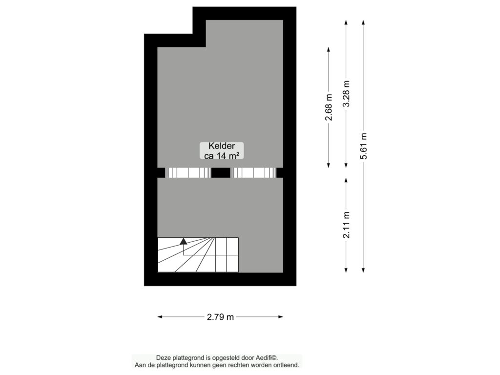 Bekijk plattegrond van Kelder van Poststraat 33-A