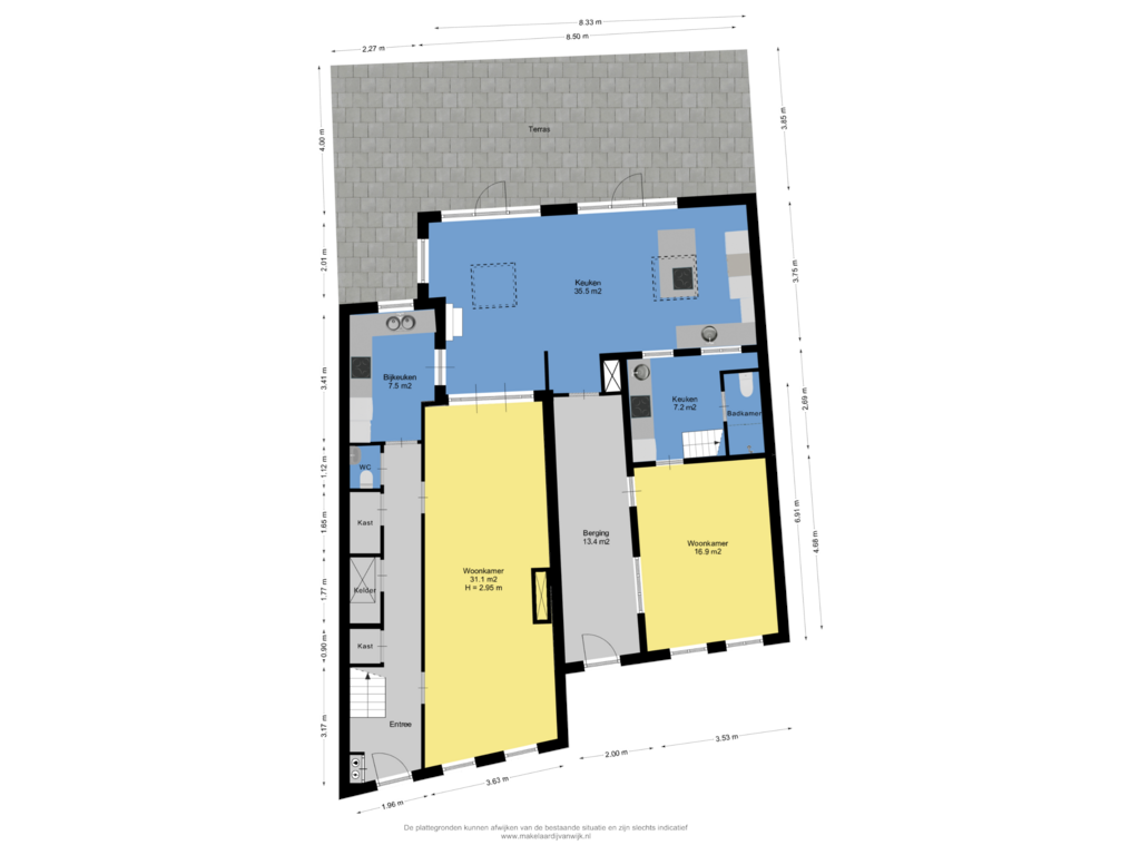 Bekijk plattegrond van Begane Grond van Voorstraat 72