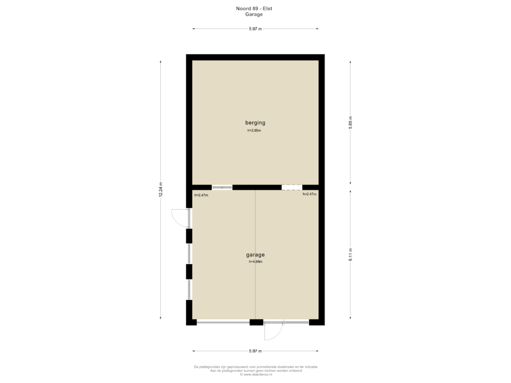 Bekijk plattegrond van Garage van Rijksweg-Noord 89