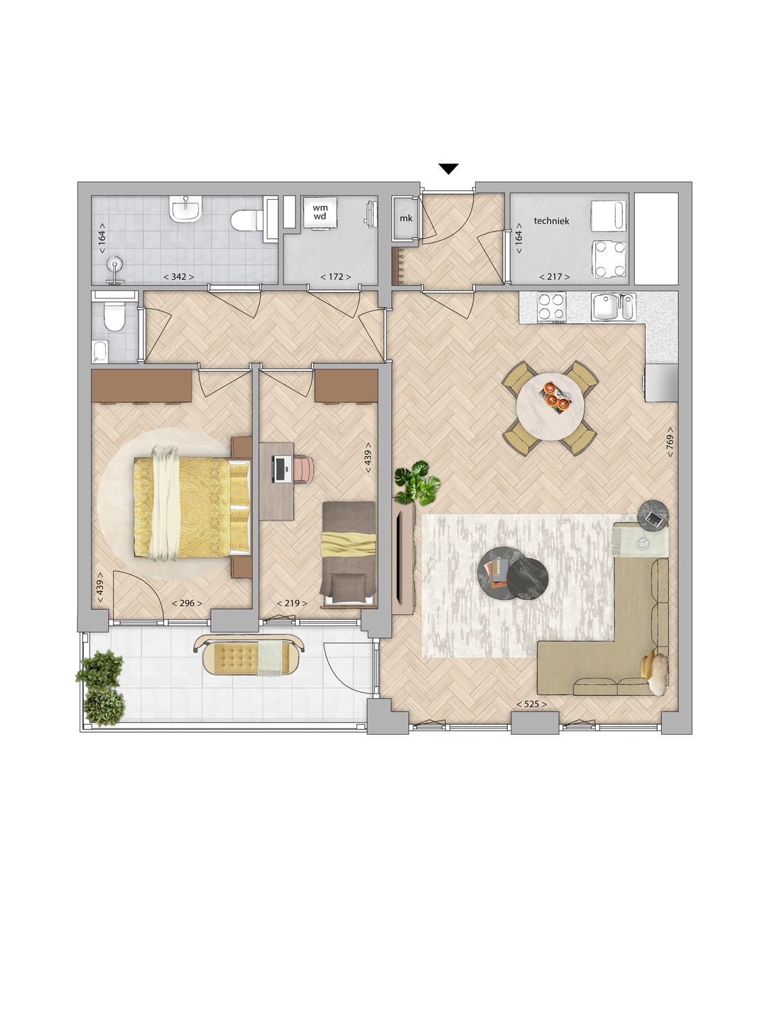 Foto 8 van 3-kamer appartement (Bouwnr. 204)