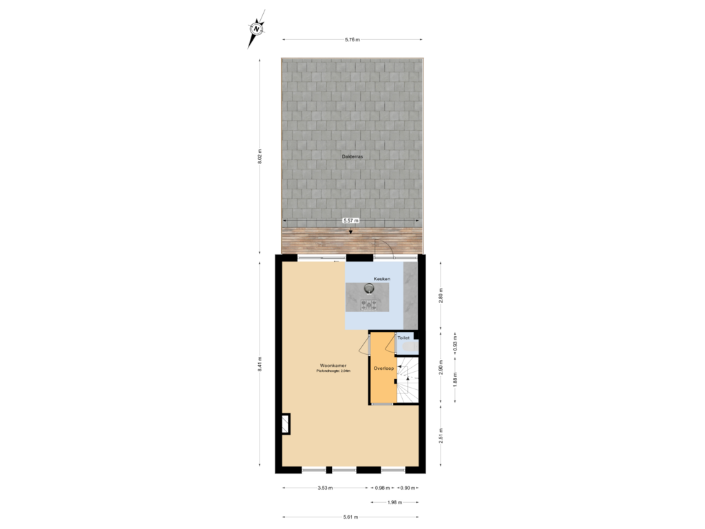 Bekijk plattegrond van 1e Verdieping van Oosterstraat 72