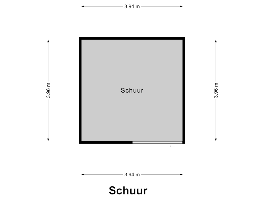 View floorplan of Schuur of Kuiperweg 3-B