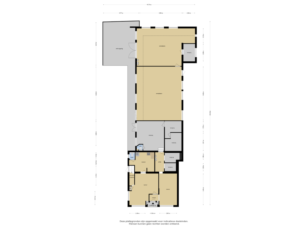 Bekijk plattegrond van Begane Grond van Dorpsstraat 93