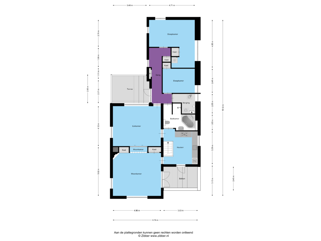 View floorplan of Eerste Verdieping of Vordenseweg 4-B