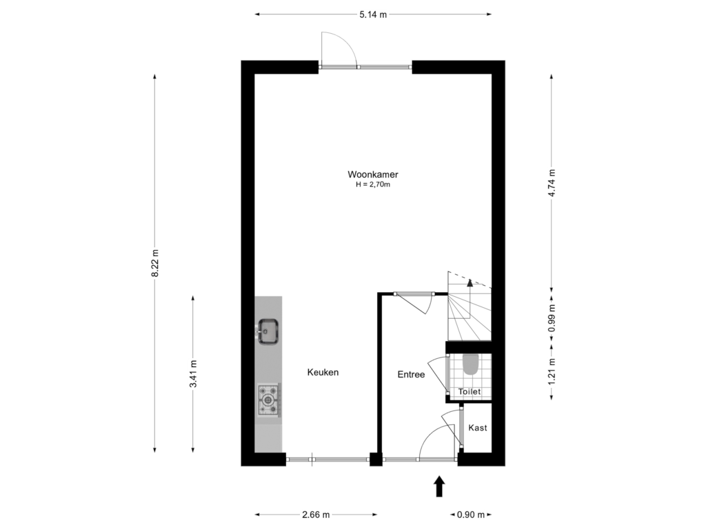 View floorplan of Begane Grond of Karper 30