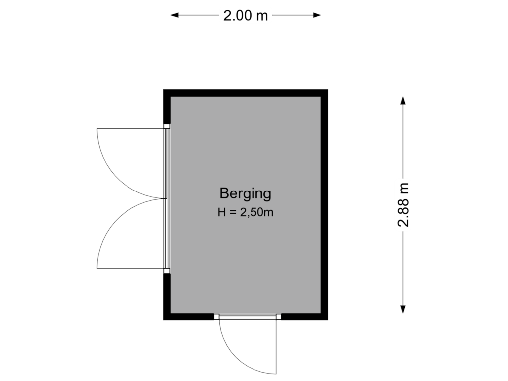 View floorplan of Berging of Karper 30