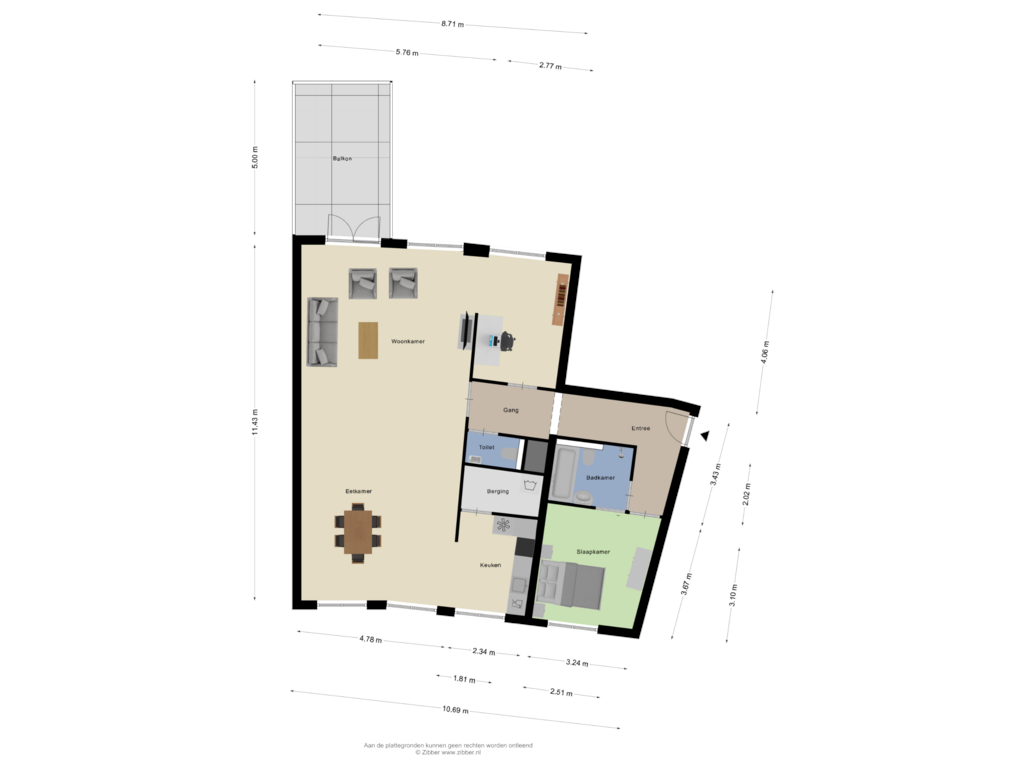 Bekijk plattegrond van Appartement van Frans Joseph van Thielpark 118