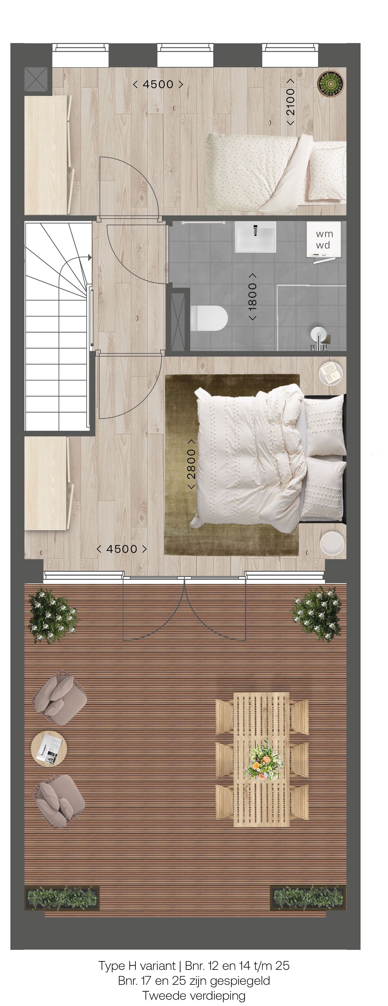 Foto 4 van Maisonnettes (Bouwnr. 23 Type H)