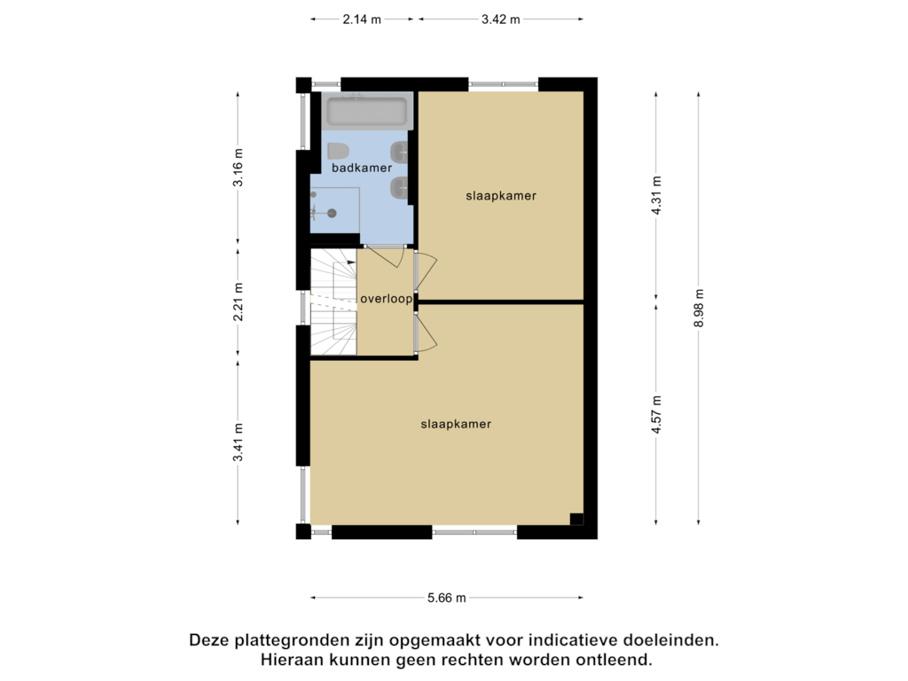 Bekijk plattegrond van 1e verdieping van Roockershuys 2