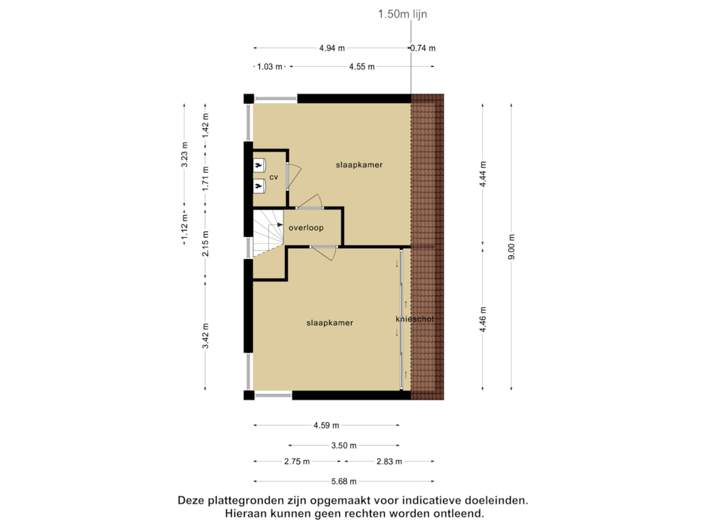 Bekijk plattegrond van 2e verdieping van Roockershuys 2