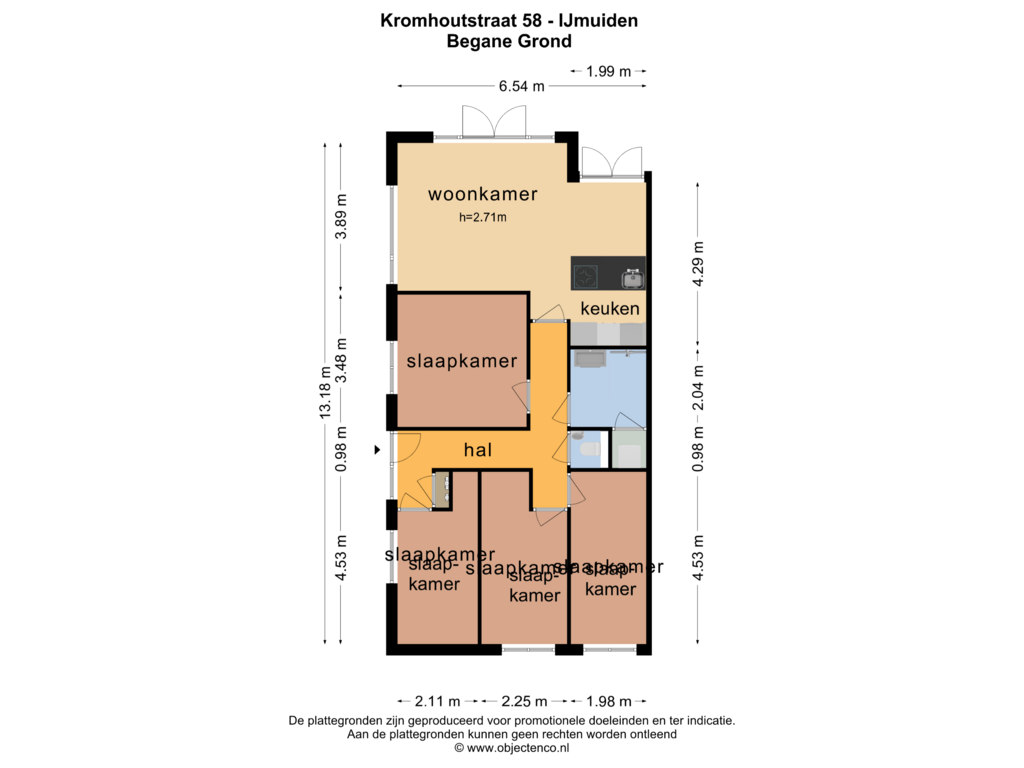 Bekijk plattegrond van Begane Grond van Kromhoutstraat 58