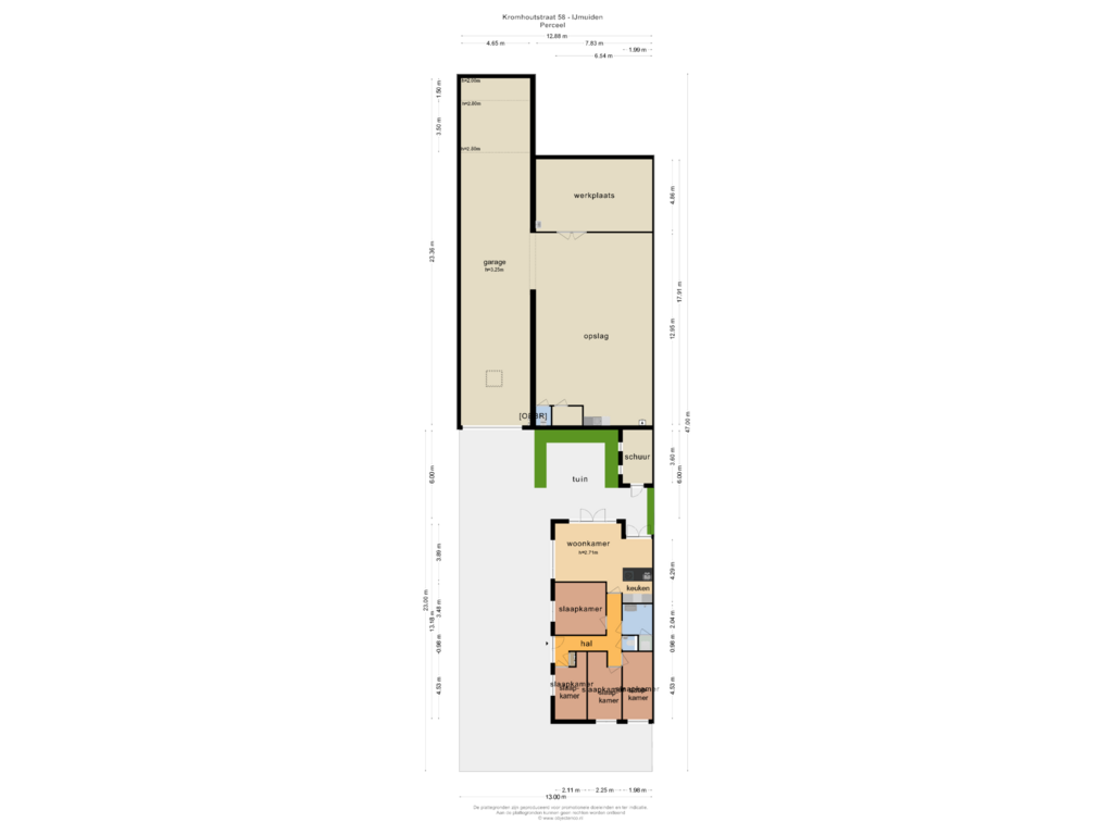 Bekijk plattegrond van Perceel van Kromhoutstraat 58