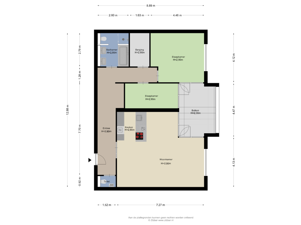 Bekijk plattegrond van Appartement van Van der Hoevenplein 109