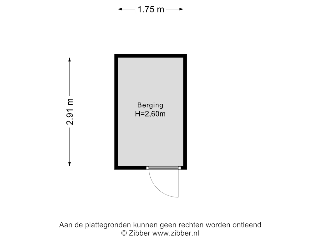 Bekijk plattegrond van Berging van Van der Hoevenplein 109