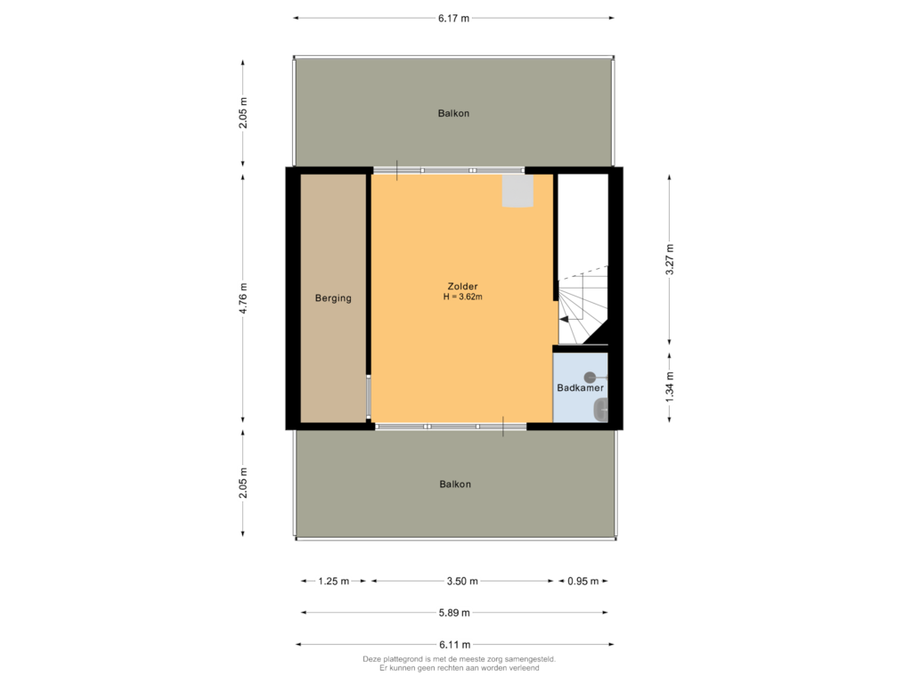 Bekijk plattegrond van Tweede verdieping van Werf 6