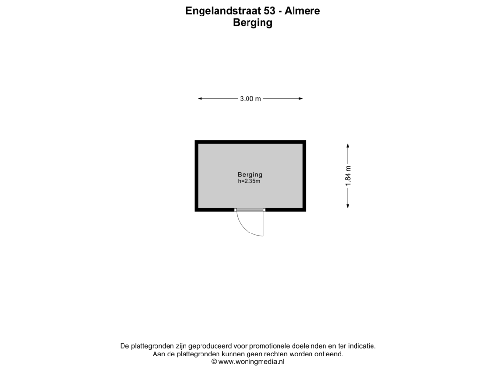 Bekijk plattegrond van Berging van Engelandstraat 53