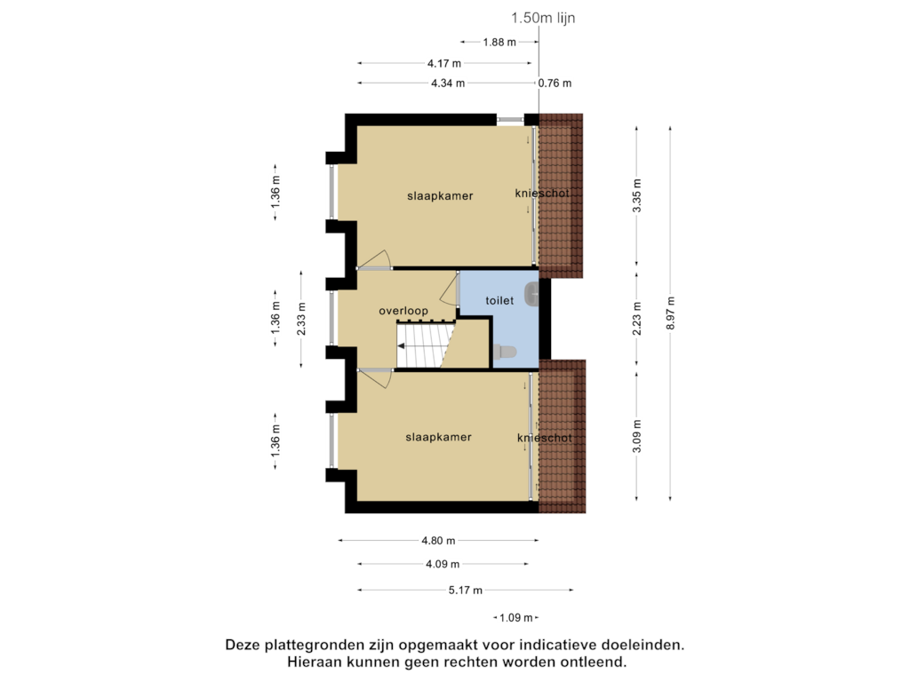 Bekijk plattegrond van 1e verdieping van D v Voornelaan 17