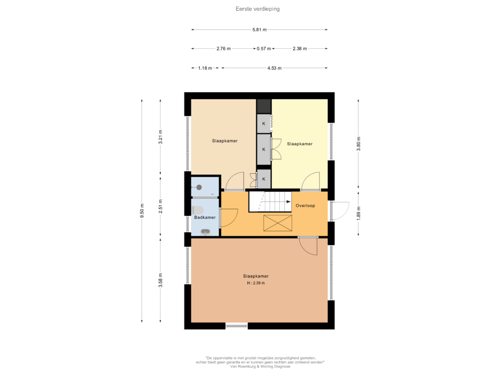 Bekijk plattegrond van Eerste verdieping van Wilnisse Zijweg 2