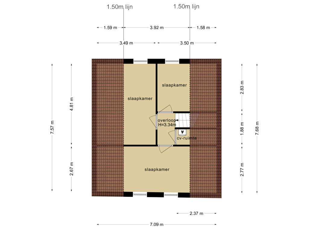 Bekijk plattegrond van Bijgebouw-1e van Hagoort 25