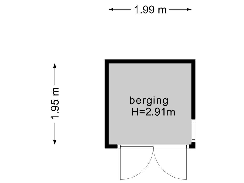 Bekijk plattegrond van Berging-02 van Hagoort 25