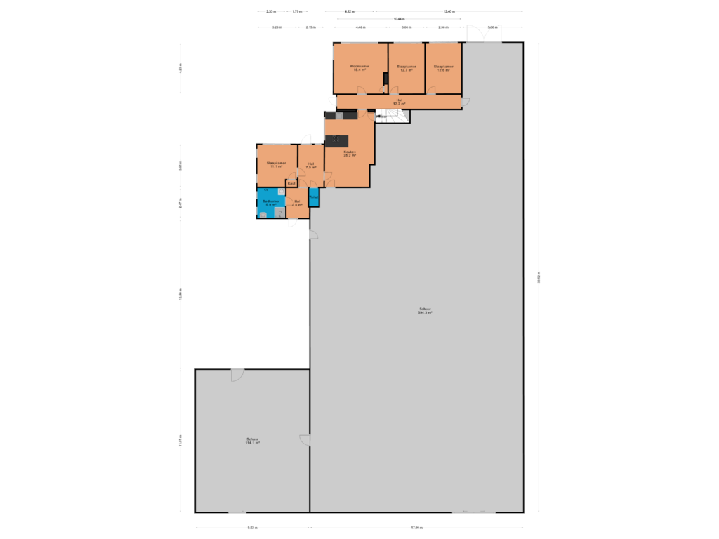 View floorplan of Begane grond of Barkelazwet 6