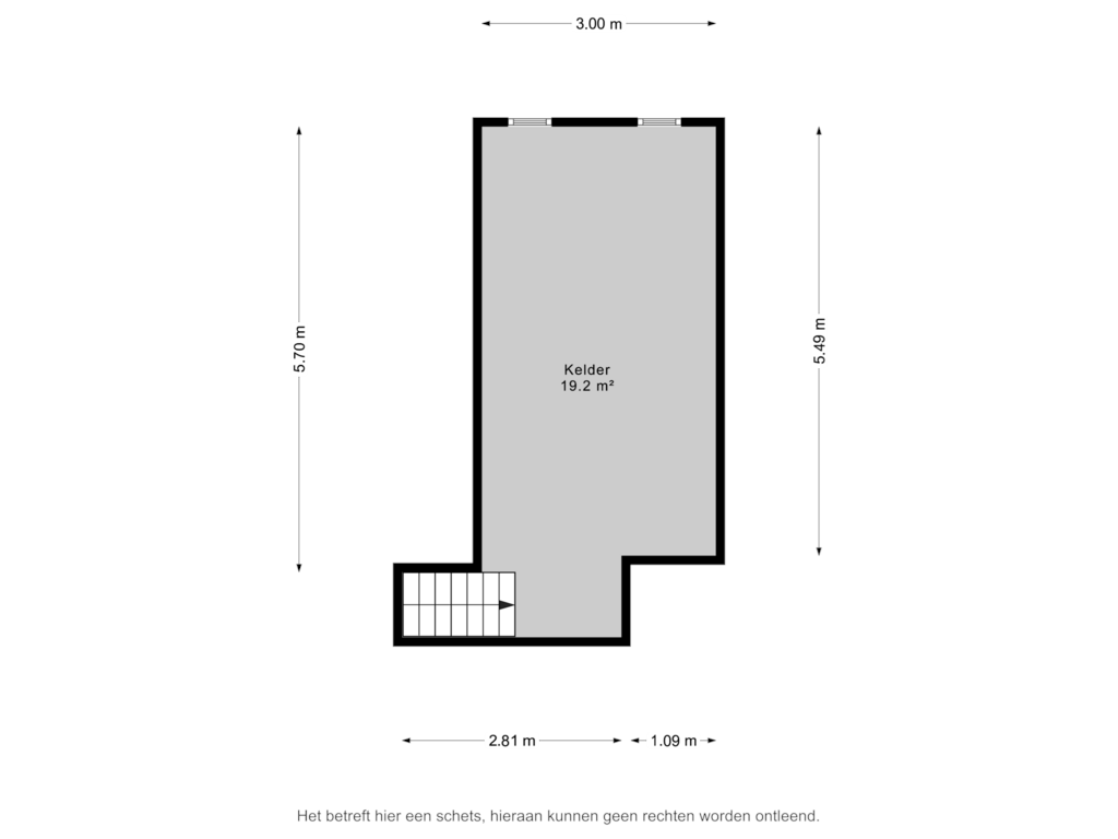 View floorplan of Kelder of Barkelazwet 6