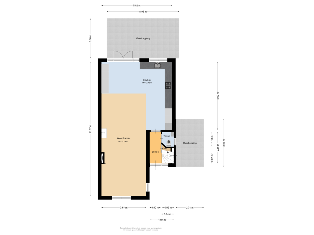 Bekijk plattegrond van Begane grond van Tuinstraat 128