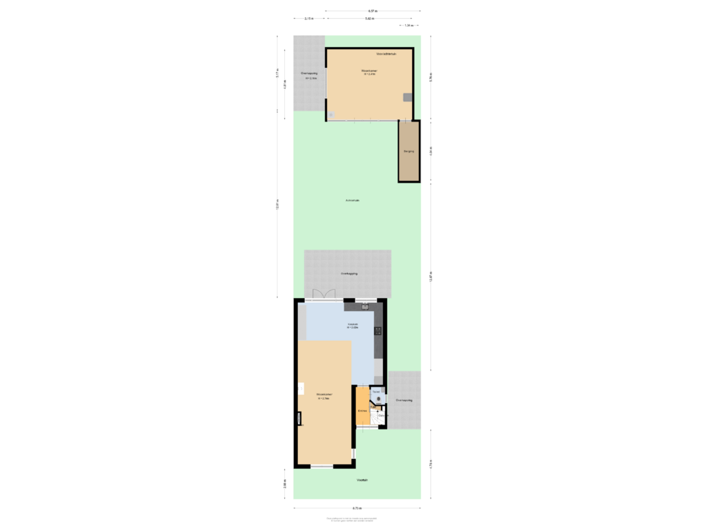 Bekijk plattegrond van Situatie van Tuinstraat 128