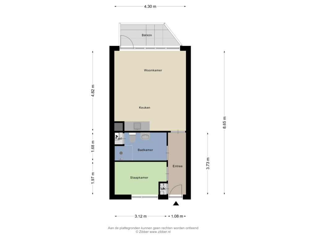 View floorplan of Appartement of Meent 15