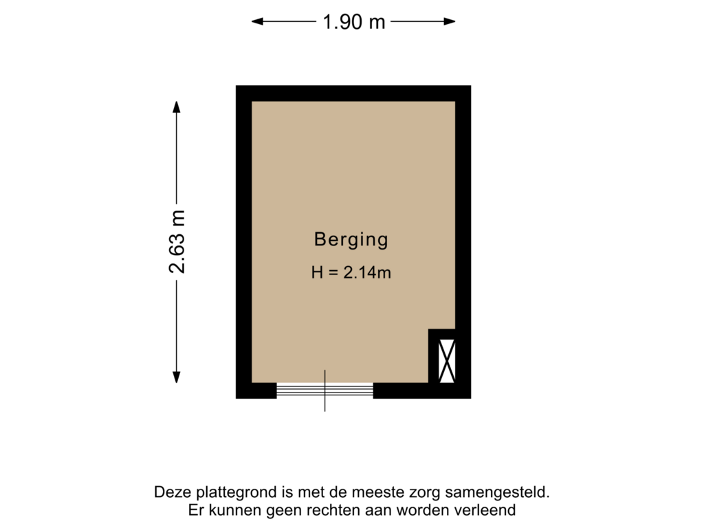 View floorplan of Berging of Kleine Inez erf 29