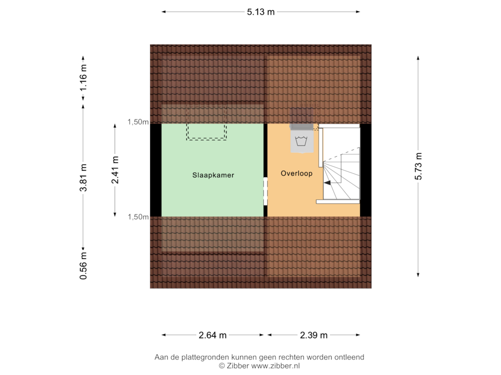 View floorplan of Tweede Verdieping of Korenmolen 13