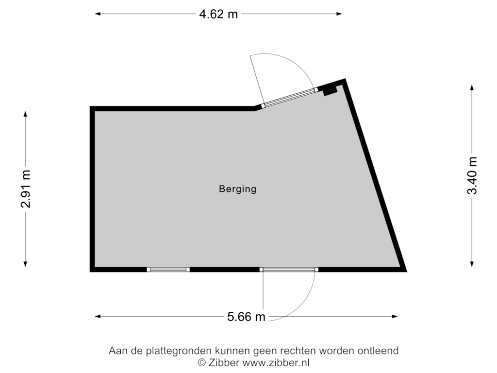 View floorplan of Berging of Korenmolen 13