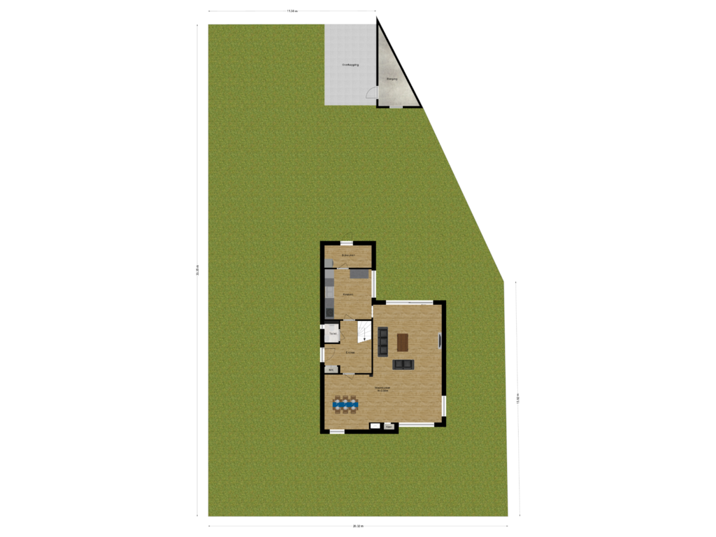 Bekijk plattegrond van Begane Grond Met Tuin van Burgemeester Deelenstraat 2