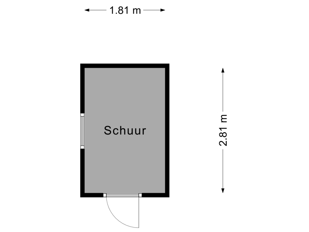 View floorplan of Schuur of Haarweg 15-B24