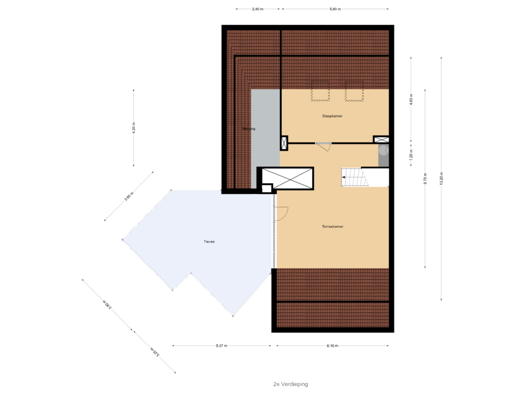 Bekijk plattegrond van 2e Verdieping van Donselaer 16