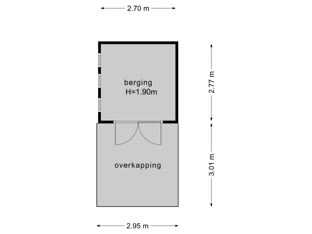 Bekijk plattegrond van Berging 2 van Wessel Couzijnhof 25