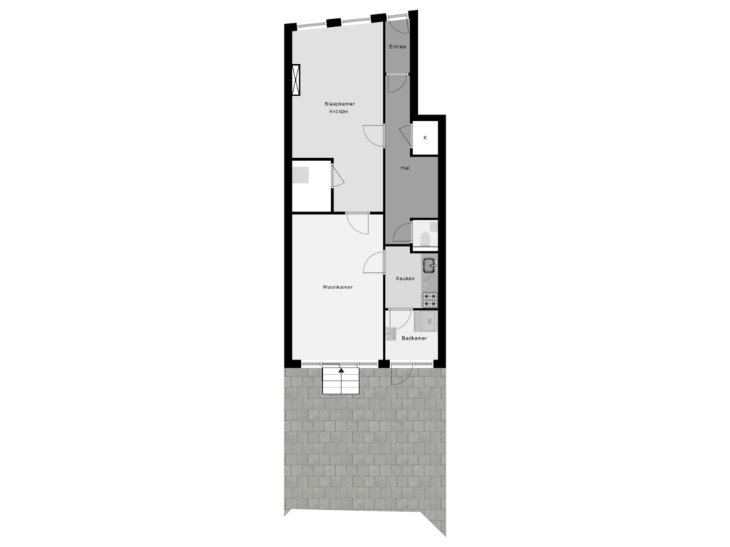 View floorplan of Perceeloverzicht of Bergselaan 131-A