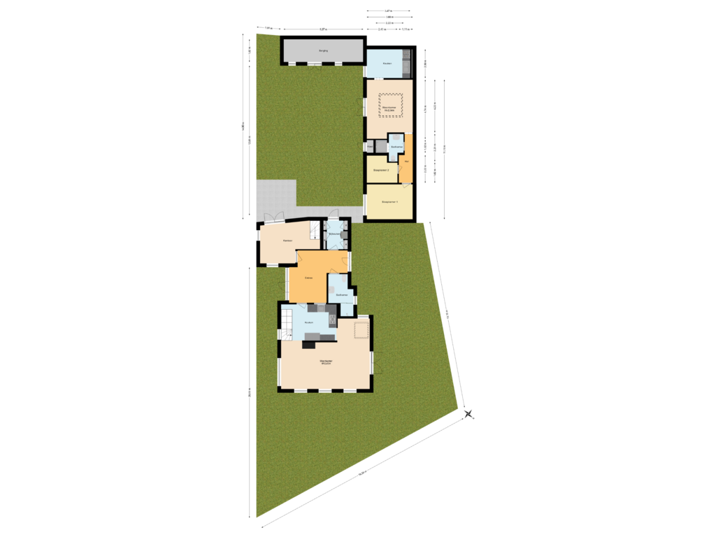 View floorplan of Situatie of Notweg 12