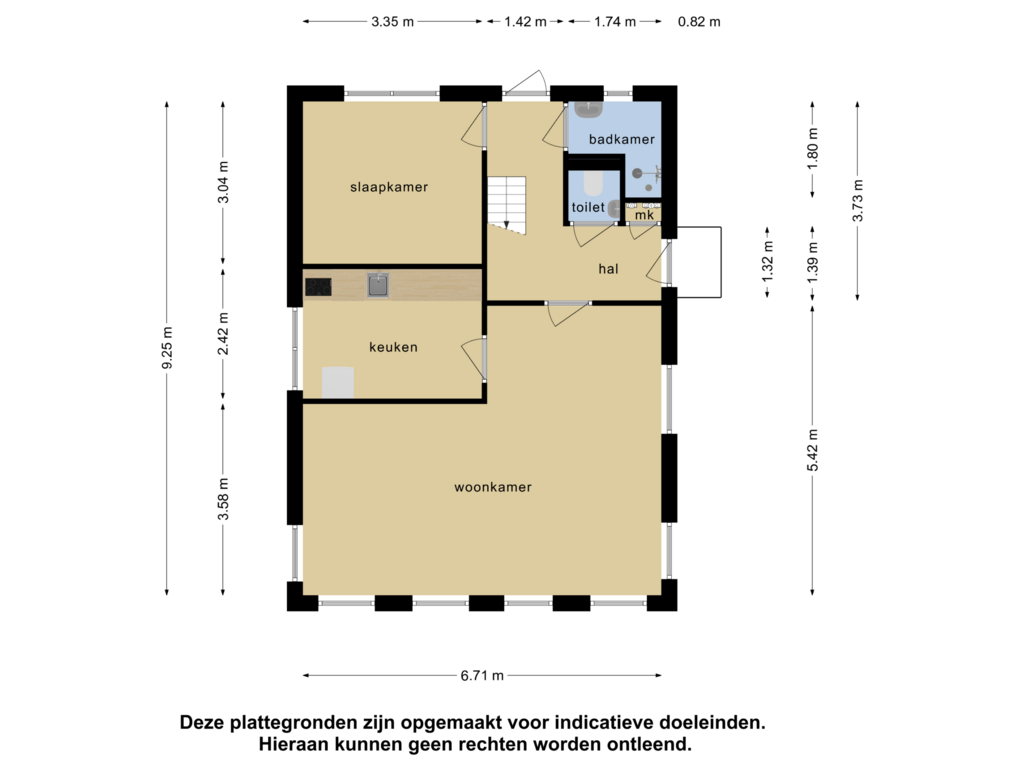 View floorplan of begane grond of Kalenbergerpad 10