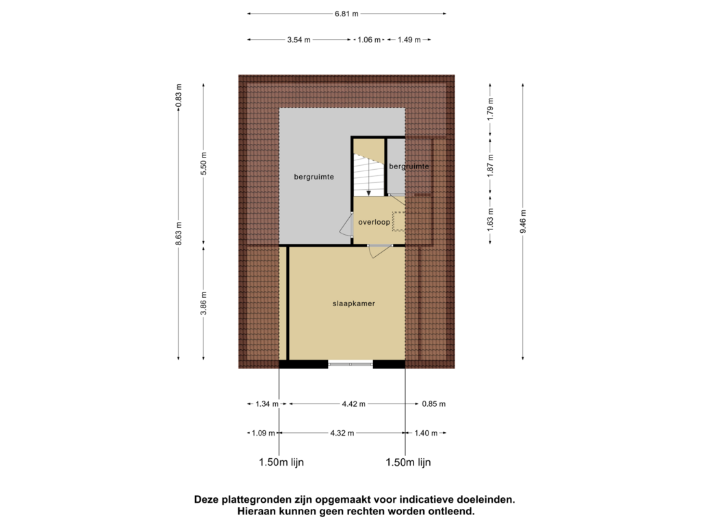 View floorplan of 1e verdieping of Kalenbergerpad 10