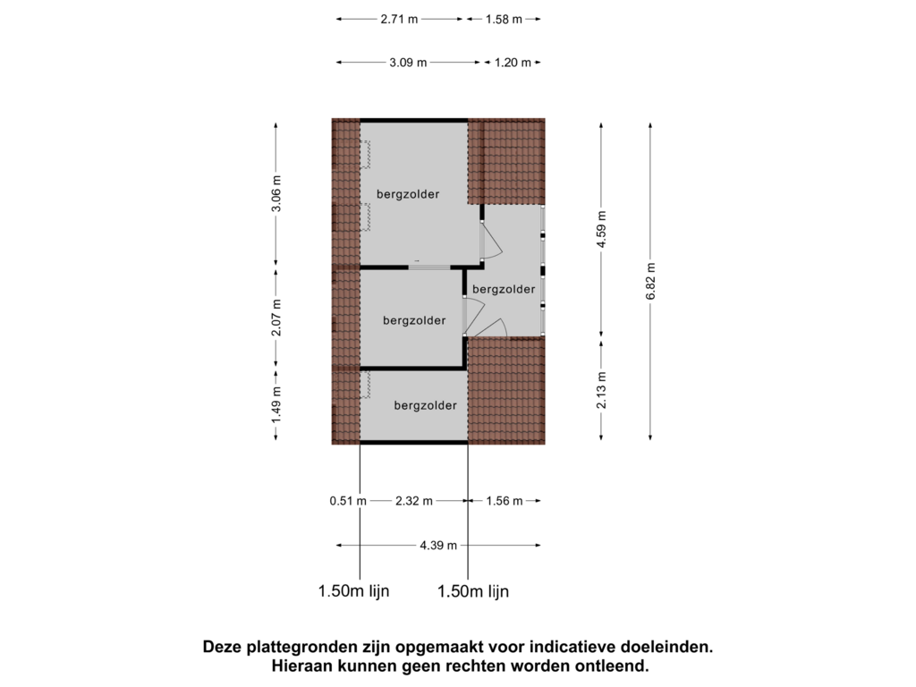 View floorplan of garage-zolder of Kalenbergerpad 10