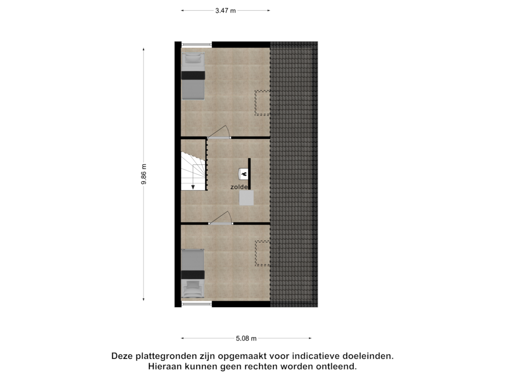 View floorplan of 2e verdieping of Overflakkee 36