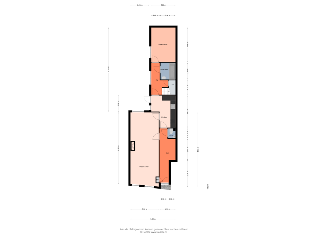 View floorplan of Begane grond of Hansenstraat 6-B