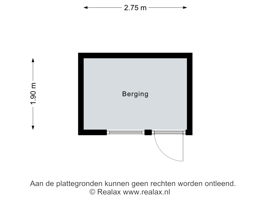 View floorplan of Berging of Hansenstraat 6-B