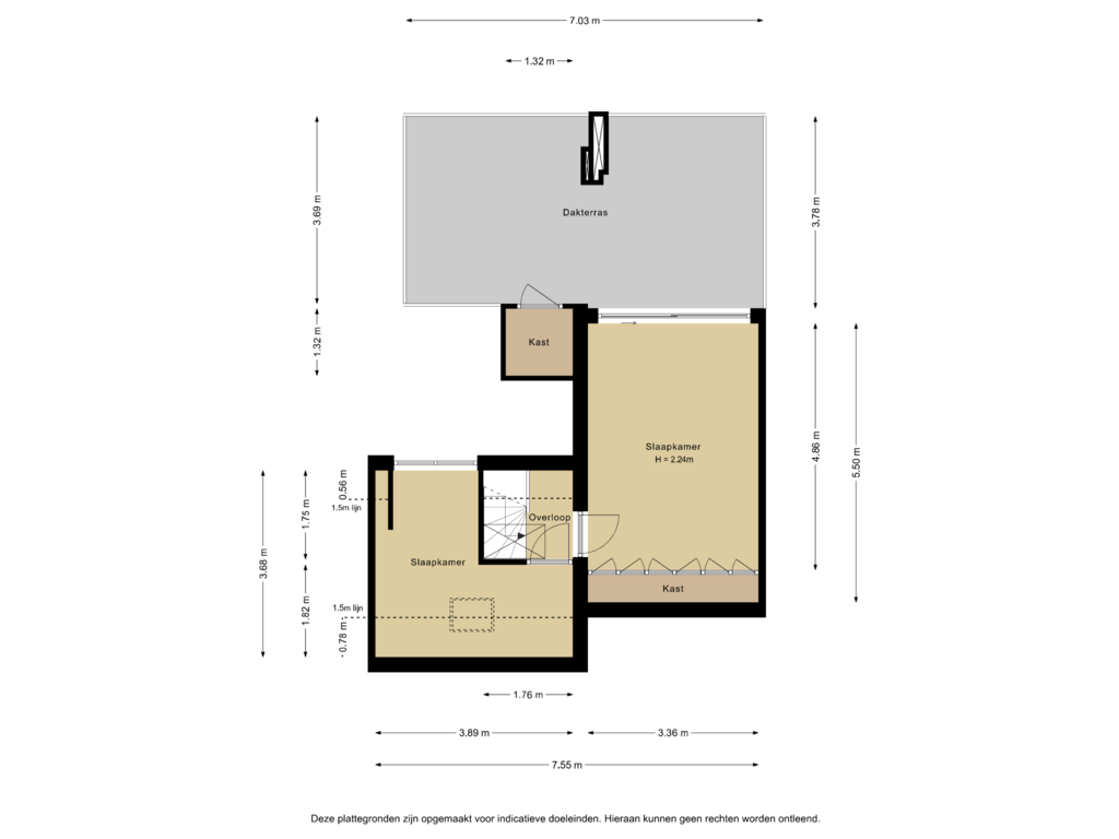 Bekijk plattegrond van 2e verdieping van Goeverneurlaan 476