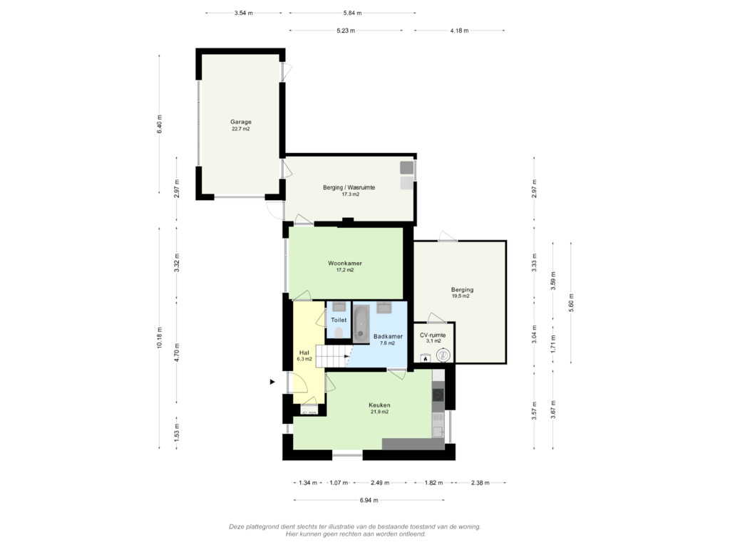 Bekijk plattegrond van Begane Grond van Trichterstraat 25